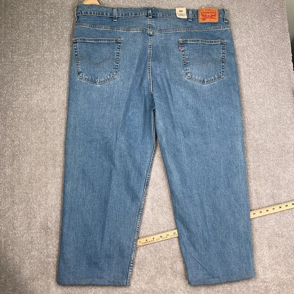 Levis 550 Jeans Mens 48W 27L Blue Relaxed Fit Stretch Denim‎ Striaght Leg High